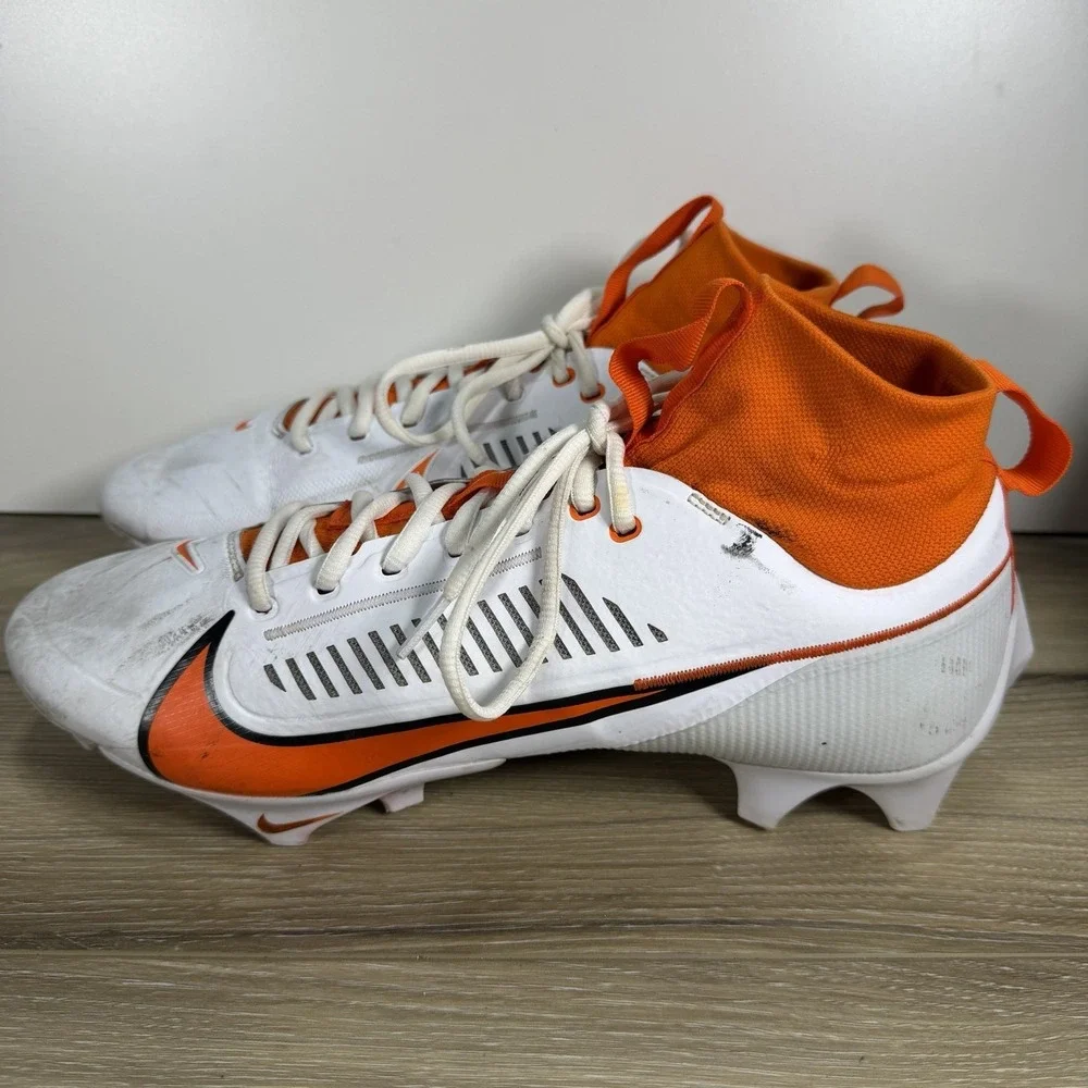 Nike Vapor Edge Pro 360 2 TB White Orange Football Cleats Men's Sz 12 FJ1581-180